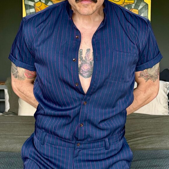 Romperjack Premium Navy Chateaux Romper - Picture 3 of 3